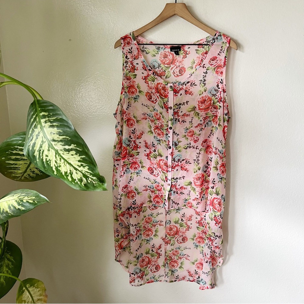 Torrid | High/Low Floral Tank